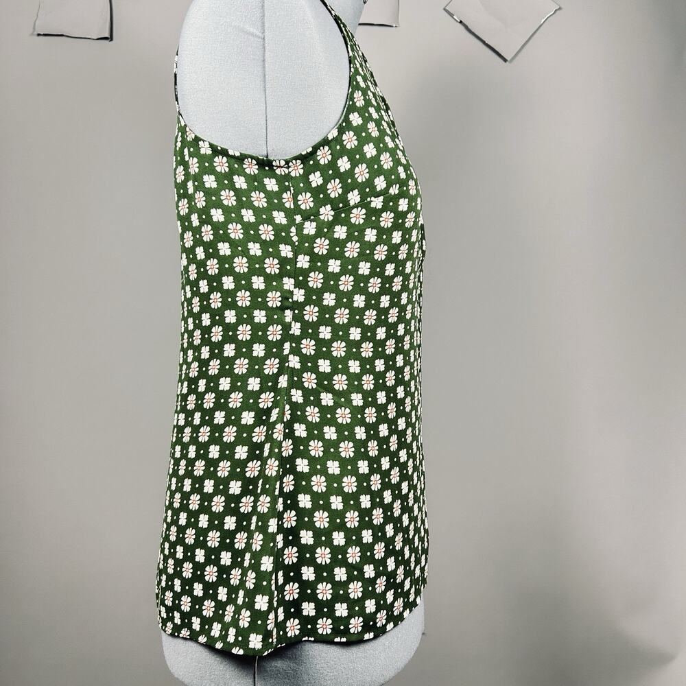 Cabi Green Floral Daisy Print Blouse Size M Sleeveless Boho Hippie Cottagecore - Picture 12 of 12